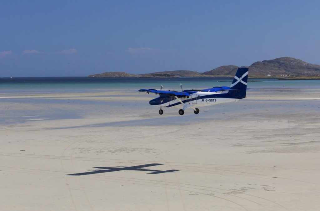 Landing on the beach at Barra